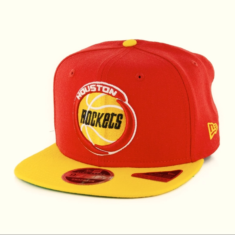 OFFICIAL Mitchell and Ness Throwback Houston Rockets SnapBack Hat